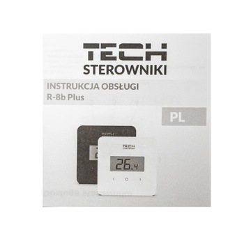 КОНТРОЛЛЕР-РЕГУЛЯТОР БЕСПРОВОДНОЙ КОМНАТНЫЙ ТЕРМОСТАТ TECH R-8B PLUS