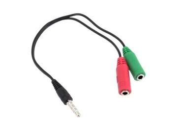 KABEL ROZDZIELACZ AUDIO JACK 4pin TRRS 2x TRS