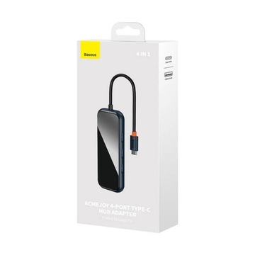 ПОРТАТИВНЫЙ АДАПТЕР-ХАБ BASEUS USB-C 4IN1 4X USB-A 3.0 500 МБ/С OTG PLUG&PLAY
