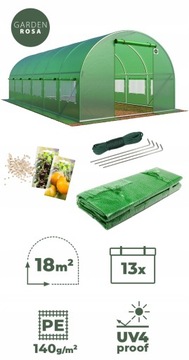САДОВАЯ ФОЛЬГА ТУННЕЛЬ UV-4 ТЕПЛИЦА 6х3м ПРЕМИУМ ТЕНТ 18м2 + БЕСПЛАТНО