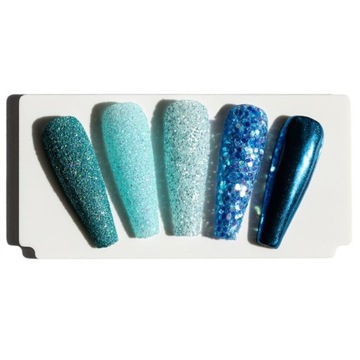 НАБОР УКРАШЕНИЙ ДЛЯ НОГТЕЙ, 5 ШТ. DUST GLITTER HOLO SEA BIRYSE