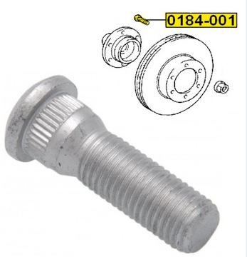 SZPILKA ŚRUBA PIASTY KOŁA TOYOTA YARIS 1999 - 2018