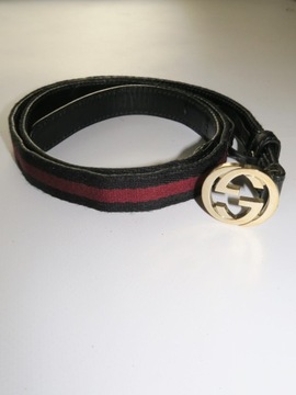 Gucci cienki pasek z klamra logo