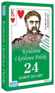 Karty 24 Królowie i królowe Polski. Talia zielona