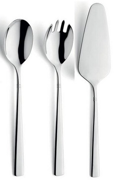 AMEFA СЕРВИРОВОЧНЫЕ ПРИБОРЫ ЛОЖКА ДЛЯ САЛАТА ВИЛКА ТОРТ SPALE DAKOTA