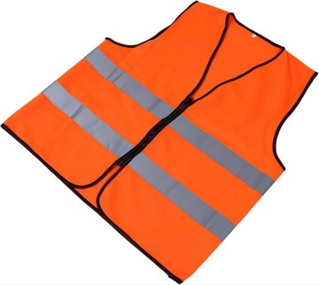 KAMIZELKA OSTRZEGAWCZA ODBLASKOWA NA SUWAK (XL)