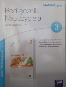 MATEMATYKA 3 NOWA ERA podręcznik nauczyciela zakres rozszerzony