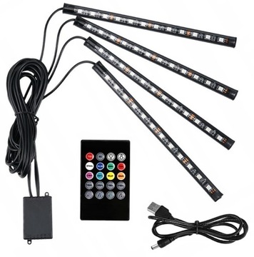 Oświetlenie LED KABINY PAKI BUS TIR CIĘŻARÓWKI rgb ciągnika koparki garażu