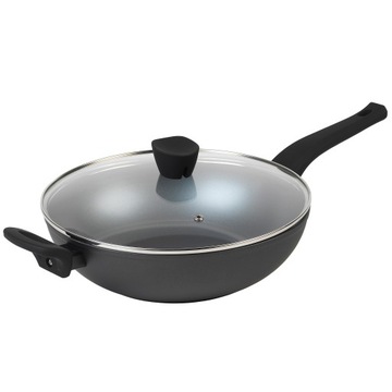 PATELNIA GŁĘBOKA WOK 28CM INDUKCJA Z POKRYWKĄ