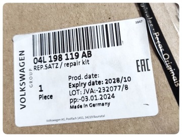 Комплект ГРМ 04L198119AB с насосом 04L121011M дооснащенный VW OE ORIGINAL