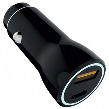 ŁADOWARKA SAMOCHODOWA SZYBKIE ŁADOWANIE USB USB-C PD QC 3.0 36W 6A 12V 24V