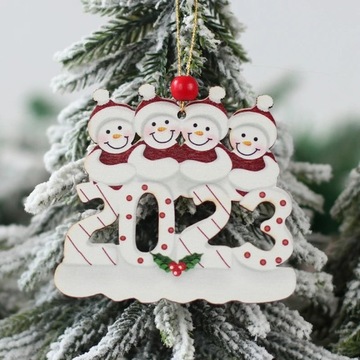 Рождественский кулон DIY Личный семейный снеговик