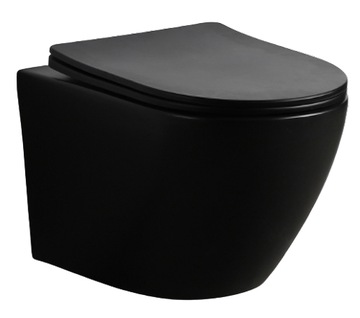 ТУАЛЕТНЫЙ НАБОР GEBERIT DUOFIX FRAME ARBO SLIM RIM ЧАША МАТОВАЯ ЧЕРНАЯ КНОПКА