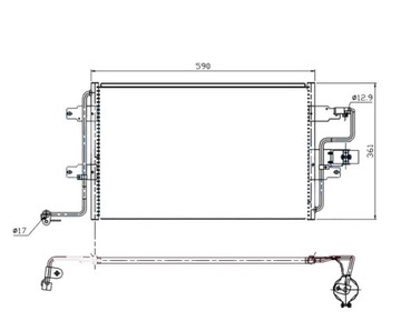 KONDENZÁTOR KLIMATIZACE VW BORA 10.98-- 1J0820413D