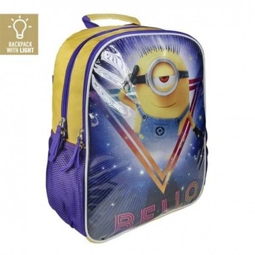Minionki Świecący LED Plecak szkolny KLASA 1-3