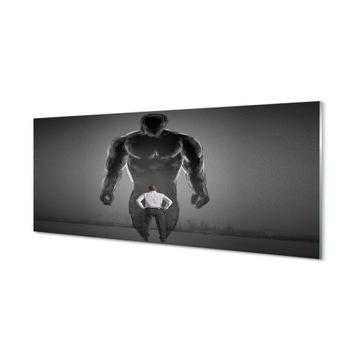 Lacobel ochronny + klej Człowiek mięśnie 125x50 cm