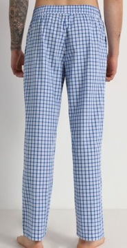 TEZENIS spodnie piżama męska dół krata płótno XL