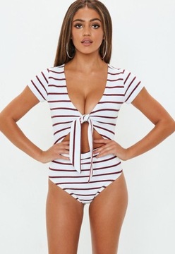 MISSGUIDED КРЕМОВЫЙ ТЕЛО КРАСНЫЕ ПОЛОСКИ (32)