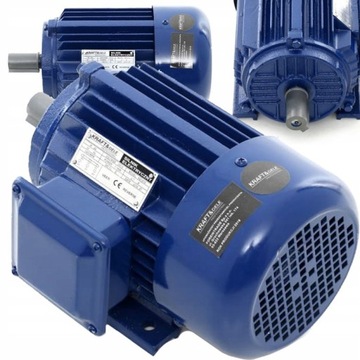 ЭЛЕКТРОДВИГАТЕЛЬ 3-ФАЗНЫЙ 1,5кВт 1400р KRAFT 380В ТРЕХФАЗНЫЙ 1400 об/мин