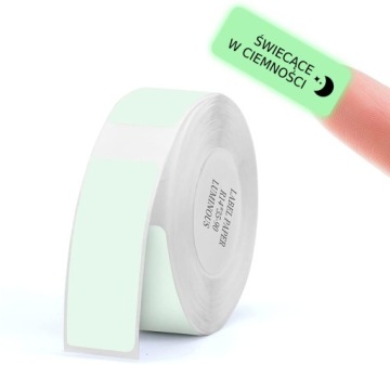 NIIMBOT ETYKIETY NAKLEJKI ŚWIECĄCE W CIEMNOŚCI 13x35MM SAMOPRZYLEPNE