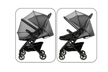 УНИВЕРСАЛЬНАЯ ЧЕРНАЯ МОСКИТНАЯ СЕТКА ДЛЯ КОЛЯСКИ НА МОЛНИИ