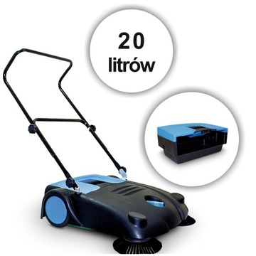 ZAMIATARKA BEZDOTYKOWA RĘCZNA SZCZOTKI BOCZNE 70CM