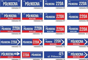 Tabliczka na BRAMĘ tablica na furtkę ADRESOWA Numer DOMU 60x20 cm PCV