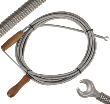 SPIRALA KANALIZACYJNA SPRĘŻYNA ŻMIJKA DO RUR FI11 X 8M OCYNKOWANA POLSKA