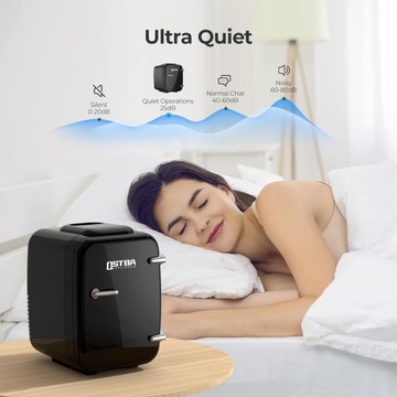 MINI LODÓWKA TERMOELEKTRYCZNA 4L KOSMETYCZNA SAMOCHODOWA PODGRZEWACZ CZARNA