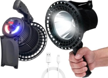 LATARKA SZPERACZ LED AKU STROBO MOCNA 1350lm 4w1