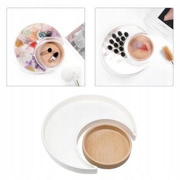 Деревянная витрина с круглым подносом Moon Tray