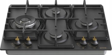 Газовая варочная панель GORENJE GW6D42CLB в стиле ретро, ​​черный матовый