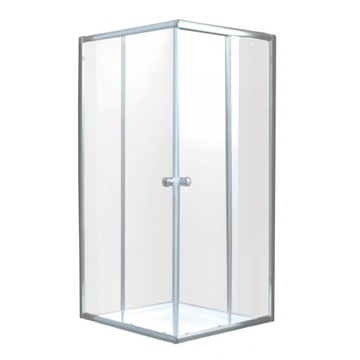 Kabina kwadratowa Parla 80x80 Invena 180 cm szkło transparentne kolor chrom