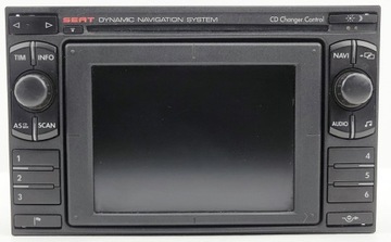 SEAT LEON I TOLEDO II RADIO NAWIGACJA NAVI 1M0035191B MFD 1 Z KODEM KOD