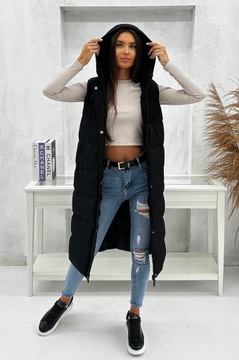 DZ728 r XL DAMSKI BEZRĘKAWNIK KAMIZELKA OCIEPLANA