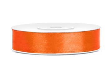 TASIEMKA WSTĄŻKA SATYNOWA pomarańczowy 12mm/25m