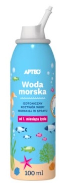 Apteo WODA MORSKA od 1.miesiąca życia, 100ml