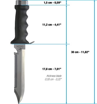 Profesjonalny nóż do nurkowania Cressi Orca