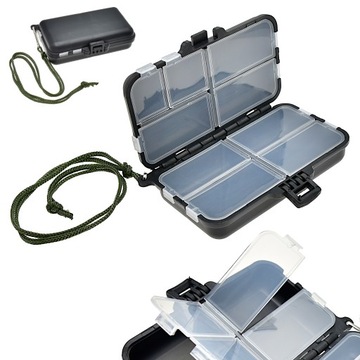 Ящик для рыболовных инструментов, 9 отделений, ОРГАНАЙЗЕР, со шнурком