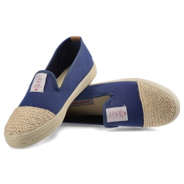 Granatowe Espadryle Cross Jeans Damskie Modne Buty