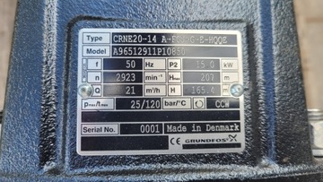 Водяной насос Grundfos CRNE20-14 15 кВт Q=21м3/ч H=207м