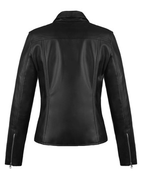 КУРТКА ЖЕНСКАЯ КОЖАНАЯ ТОМСКОР, ЧЕРНАЯ DOROTA XXXL