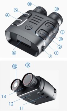 LORNETKA NOKTOWIZYJNA NA PODCZERWIEŃ 1080P 3800mAh