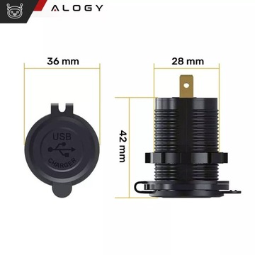 Ładowarka samochodowa zasilacz do auta 18W 2x USB QC 3.0 3A mała woltomierz