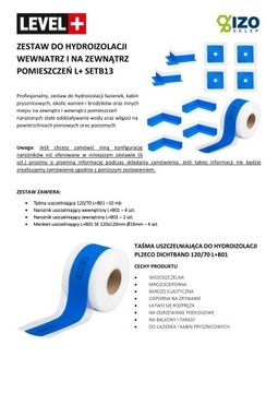 Hydroizolacja Narożniki 6 szt Taśma 10m Zestaw