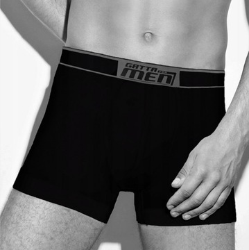 6 X GATTA BOXER BOKSERKI MĘSKIE BAWEŁNA BIAŁE CZARNE XL