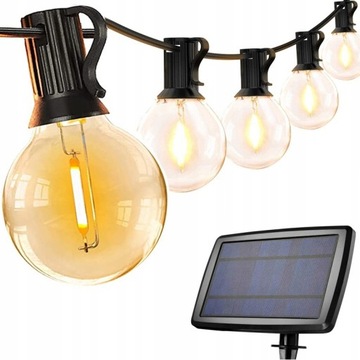 GIRLANDA LAMPKI SOLARNE OGRODOWE 200LED 20M CIEPŁE