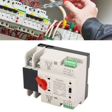 ДВОЙНОЙ АВТОМАТИЧЕСКИЙ ВЫКЛЮЧАТЕЛЬ ПИТАНИЯ ФОТОЭЛЬТАТИЧЕСКИЙ 100A AC 220V 2P