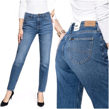 LEE spodnie jeans MOM STRAIGHT _ W28 L33