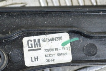 OPEL VAUXHALL GRANDLAND X PŘEDNÍ LEVÝ ZVEDÁK OKNO DVEŘE 9815404280 201